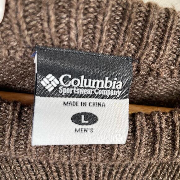 Columbia Brown Men's Cool Stylish Pullover  Knit Sweater Size Large - Picture 3 of 9